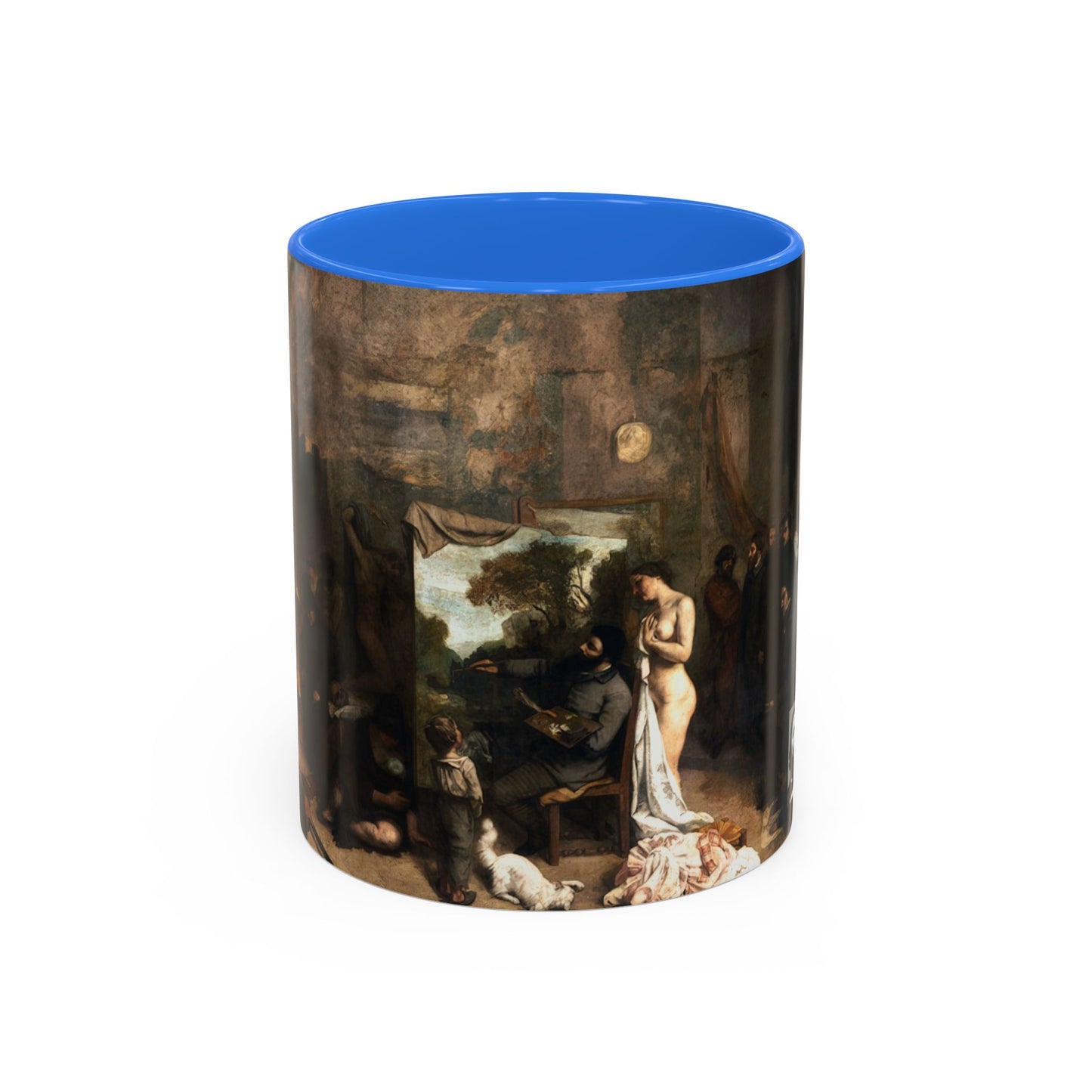 Courbet, Gustave - The Painter’s Studio (1855) - Colorful Accent Mugs