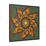 Monarch Butterfly Mandala - Framed Canvas