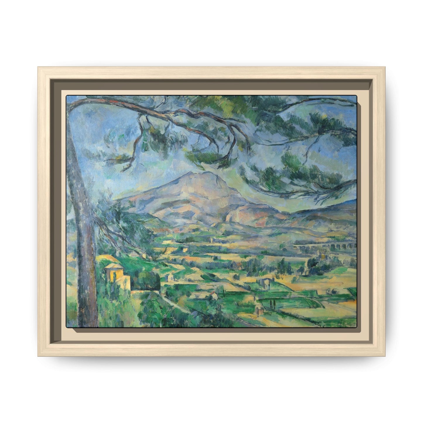 Cézanne, Paul - Mont Sainte-Victoire with Large Pine (1887) - Matte Canvas, Framed