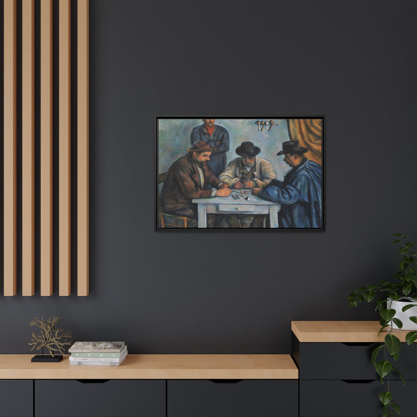 Cézanne, Paul - The Card Players (1892) - Matte Canvas, Framed