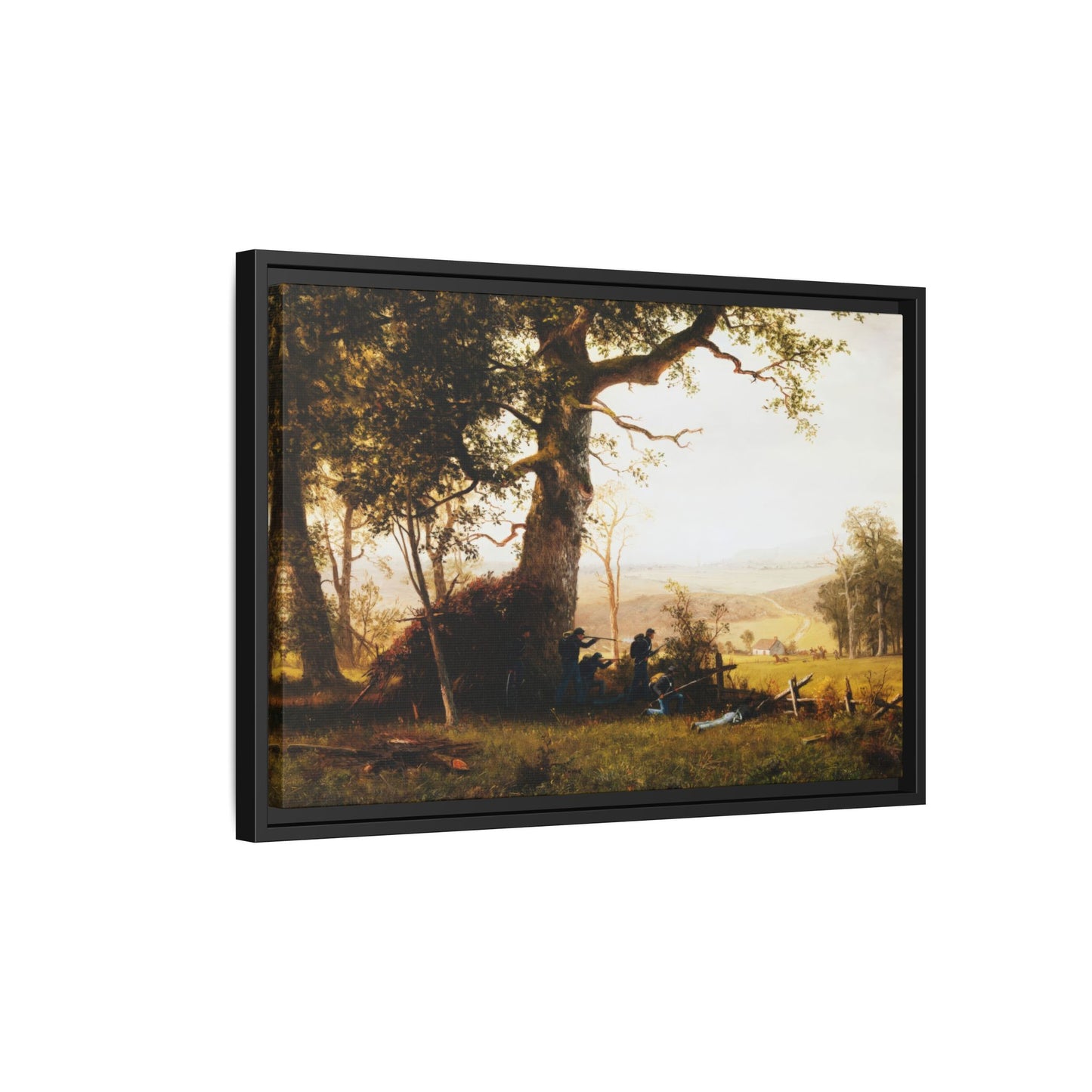 Bierstadt, Albert -  Guerrilla Warfare (1861) - Matte Canvas, Framed