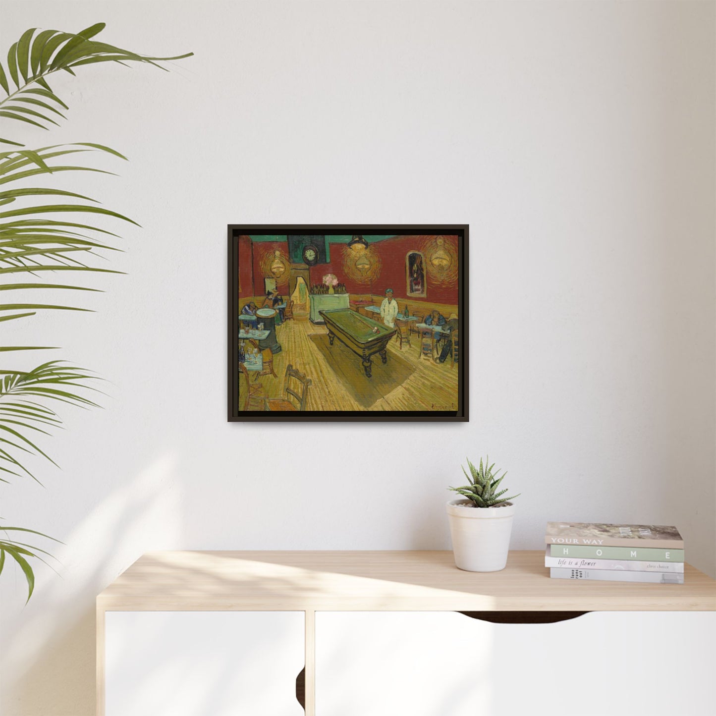 Van Gogh, Vincent - The Night Cafe (1888) - Matte Canvas, Framed