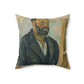 Cézanne, Paul - Portrait of the Artist with a Palette (1890) - Suede Square Pillow
