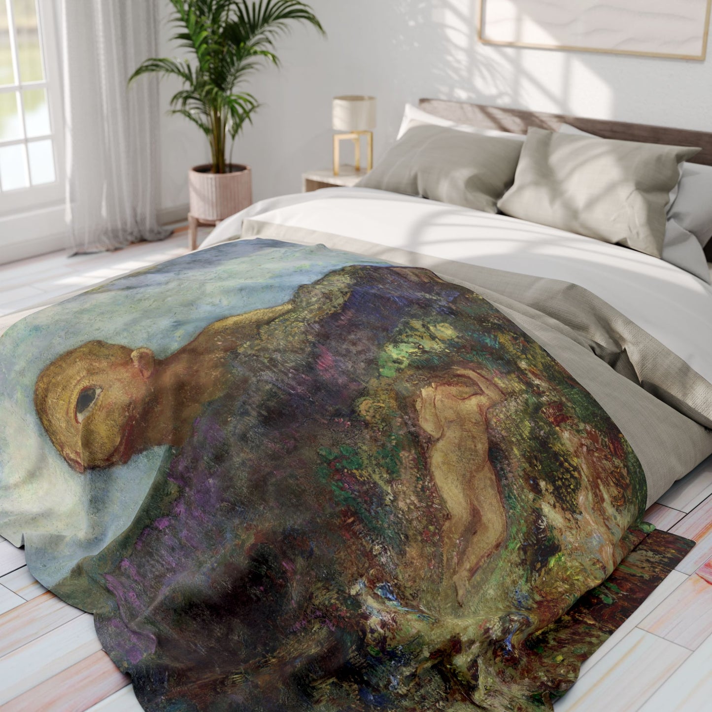 Redon, Odilon - The Cyclops (1914) - Arctic Fleece Blanket
