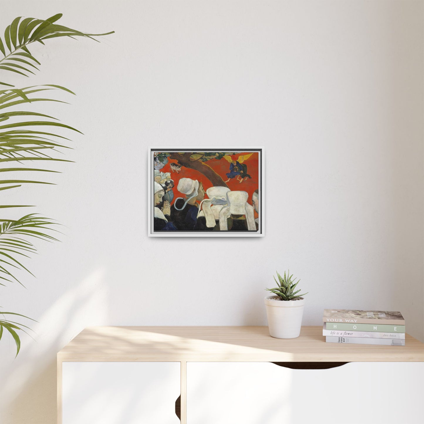 Gauguin, Paul - Vision of the Sermon (Jacob Wrestling with the Angel) (1888) - Matte Canvas, Framed