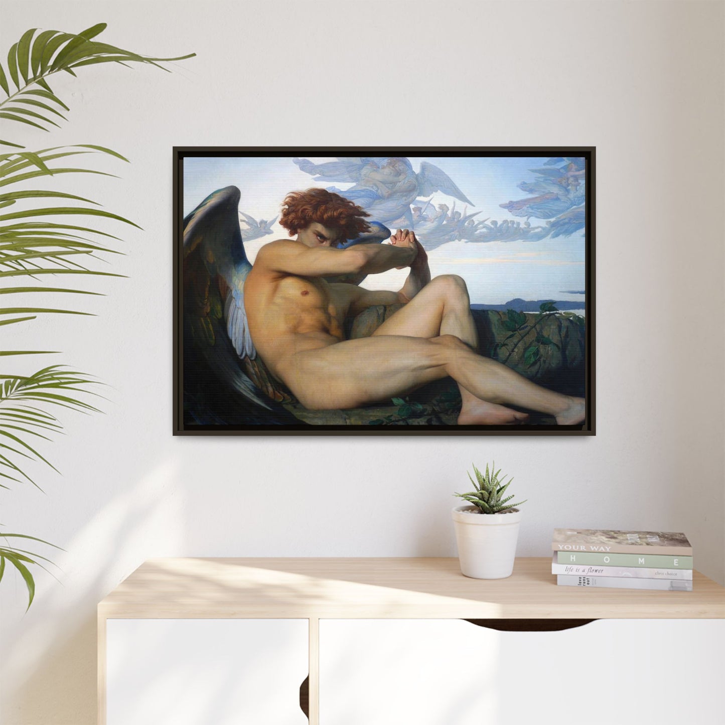 Cabanel, Alexandre - The Fallen Angel (1847) - Matte Canvas, Framed