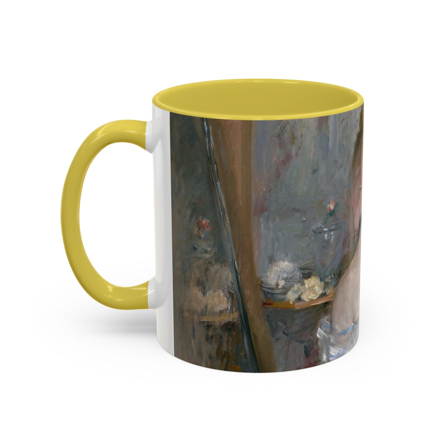 Morisot, Berthe - Woman at Her Toilette (1880) - Colorful Accent Mugs