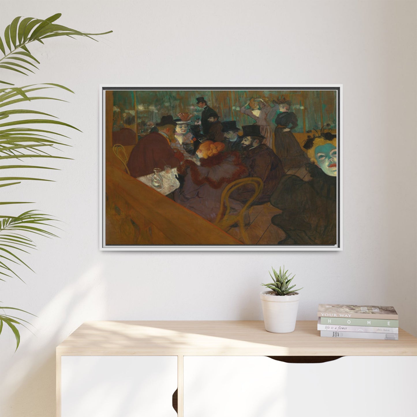 Toulouse-Lautrec, Henri - At the Moulin Rouge (1892) - Matte Canvas, Framed