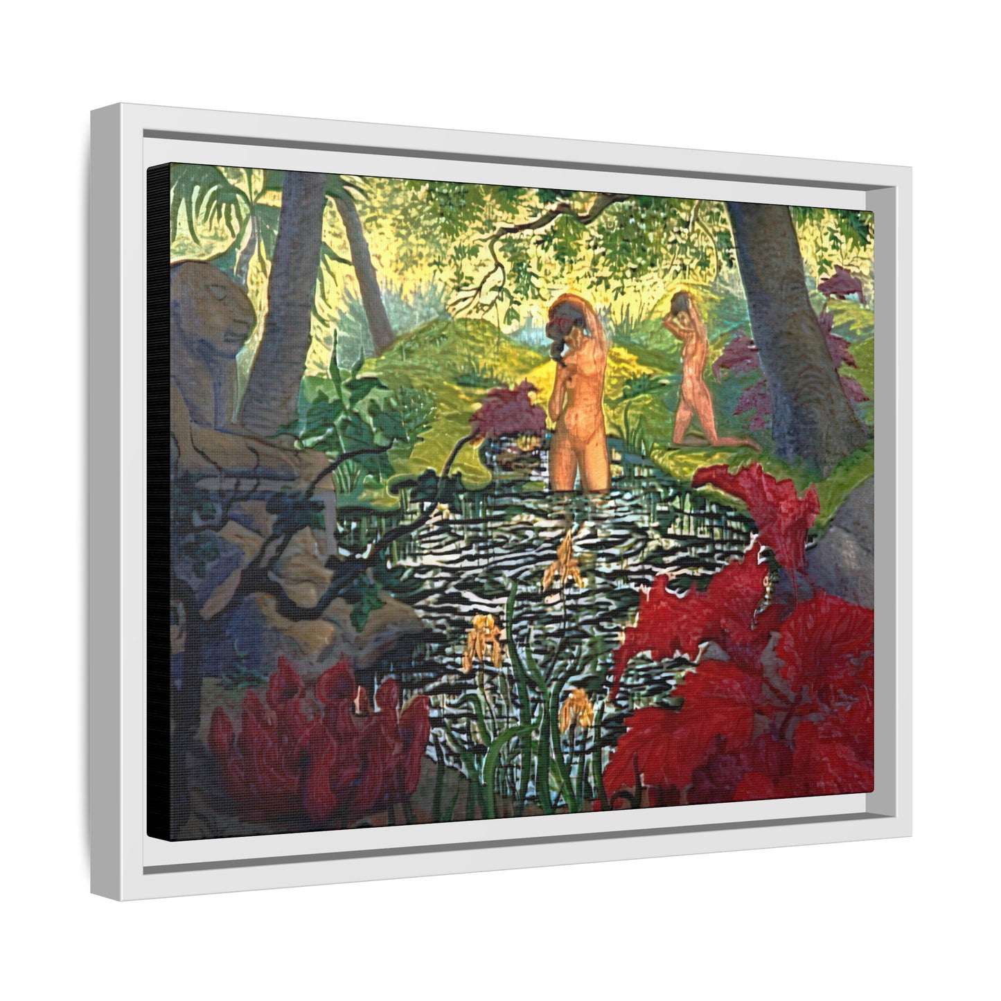 Ranson, Paul - The Lotus Bather (1906) - Matte Canvas, Framed