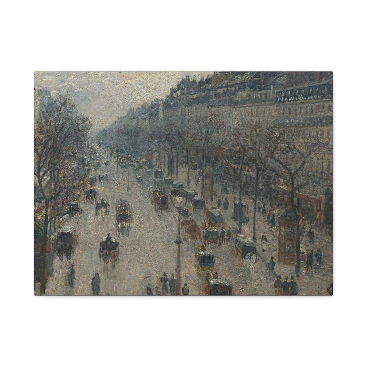 Pissarro, Camille - Boulevard Montmartre, Winter Morning (1897) - Canvas Block, unframed