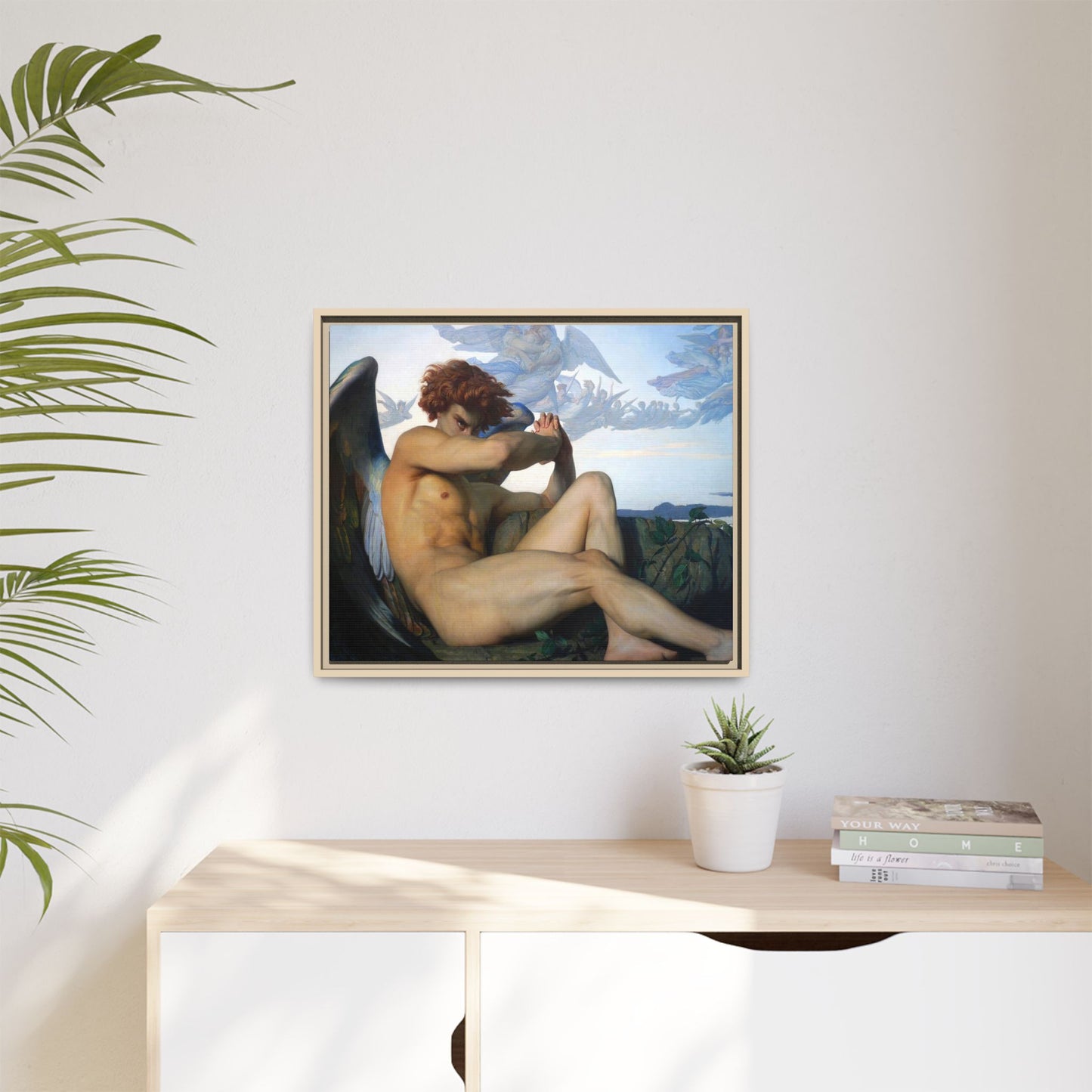 Cabanel, Alexandre - The Fallen Angel (1847) - Matte Canvas, Framed