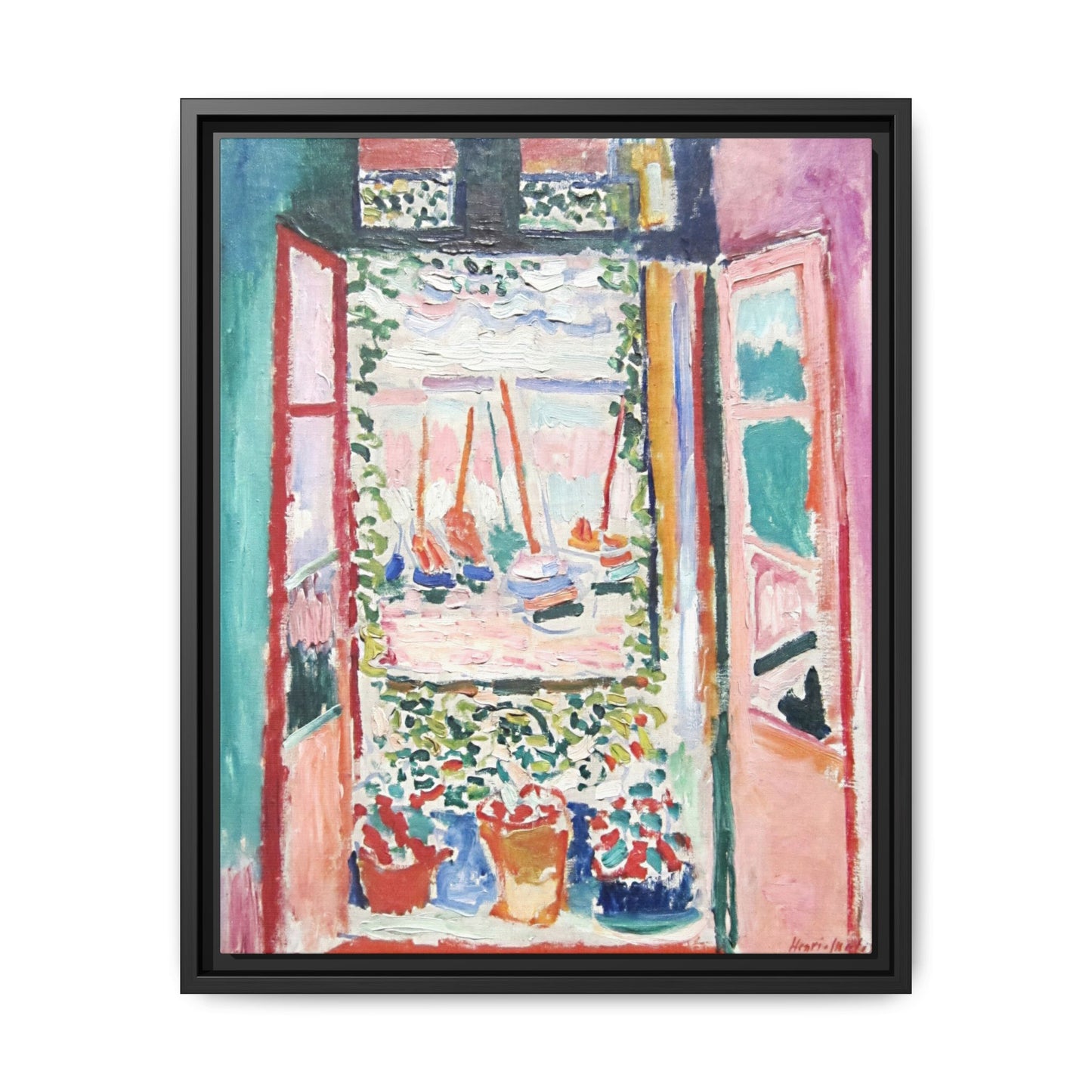 Matisse, Henri - Open Window, Collioure (1905) - Matte Canvas, Framed