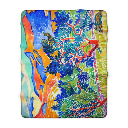Derain, André - Mountains at Collioure (1905) - Sherpa Fleece Blanket