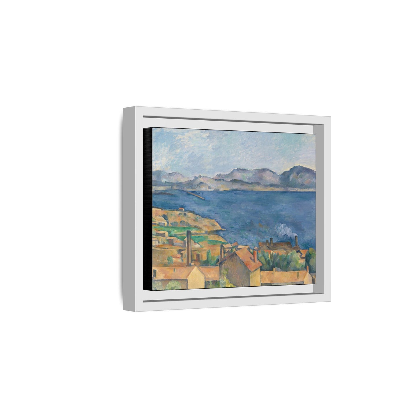 Cézanne, Paul - The Bay of Marseille, Seen from L'Estaque (1885) - Matte Canvas, Framed