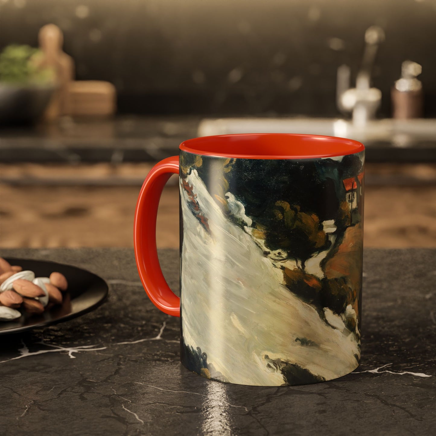 Cézanne, Paul - A Modern Olympia (1874) - Colorful Accent Mugs