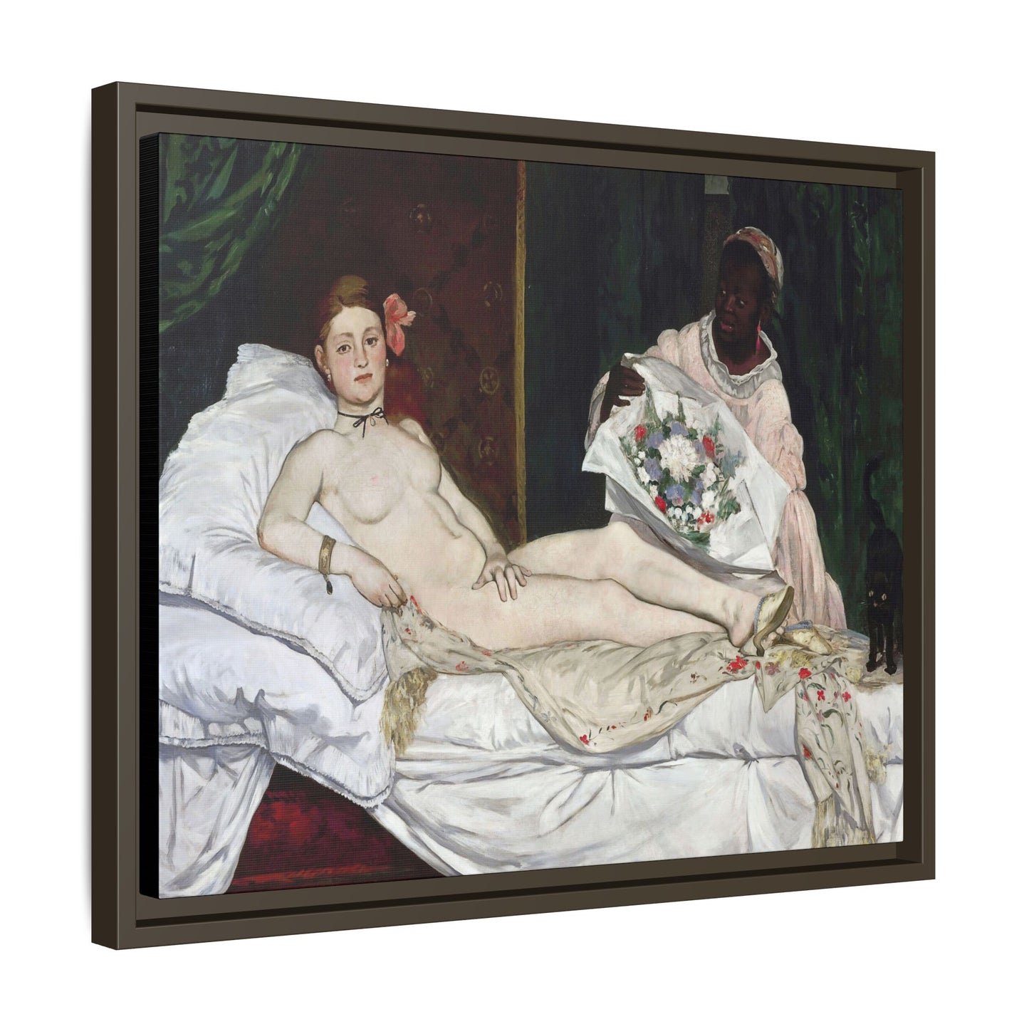 Manet, Édouard - Olympia (1870) - Matte Canvas, Framed