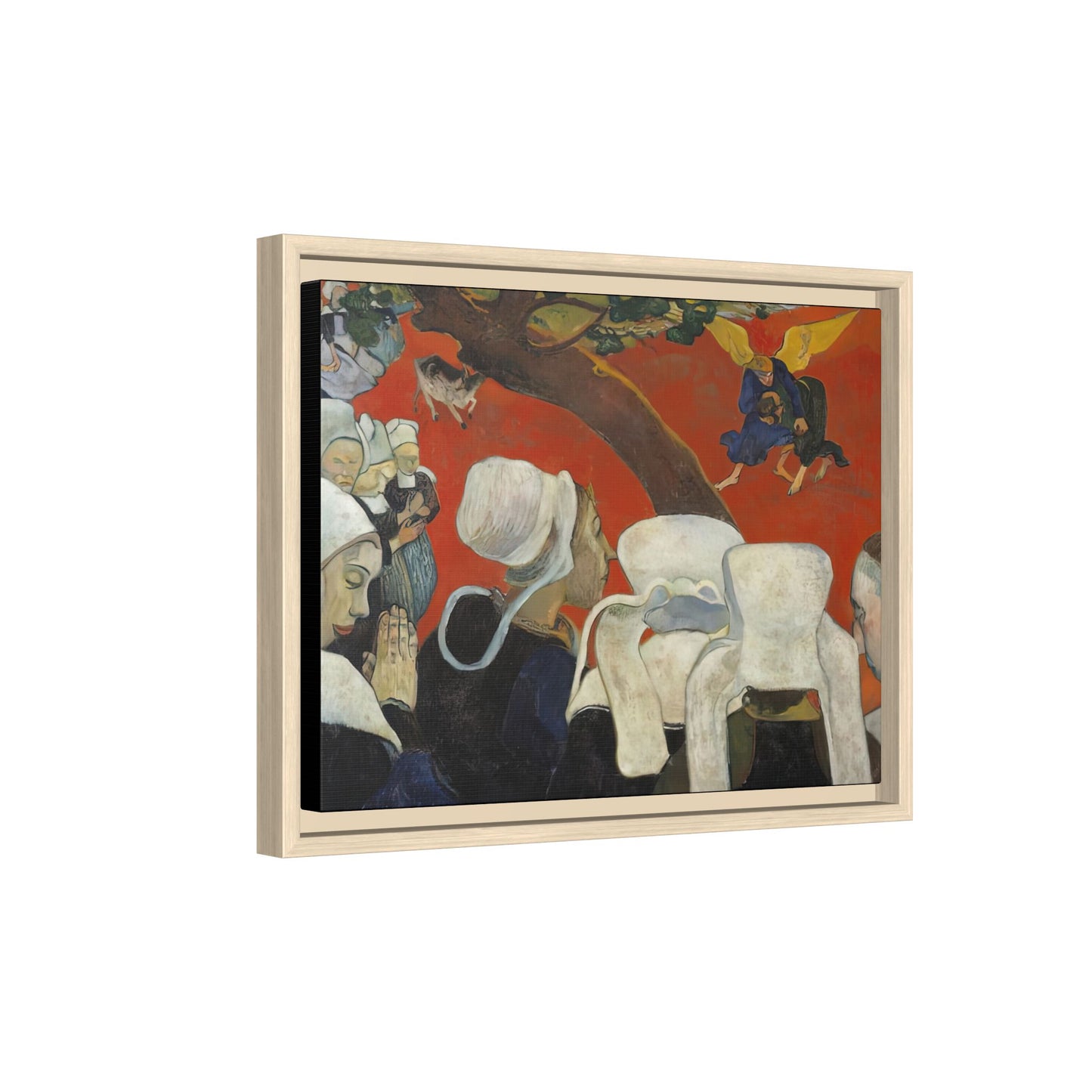 Gauguin, Paul - Vision of the Sermon (Jacob Wrestling with the Angel) (1888) - Matte Canvas, Framed