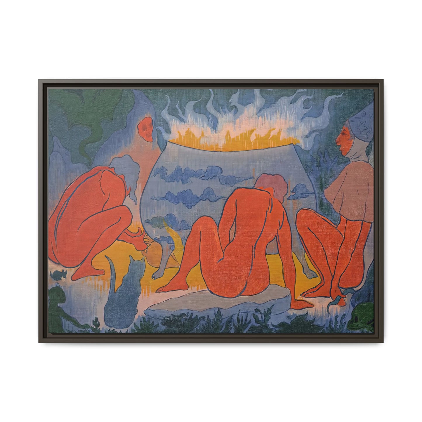 Ranson, Paul - Witches Around the Fire (1891) - Matte Canvas, Framed