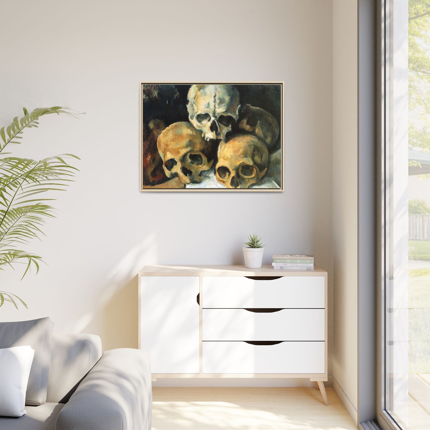 Cézanne, Paul - Pyramid of Skulls (1901) - Matte Canvas, Framed