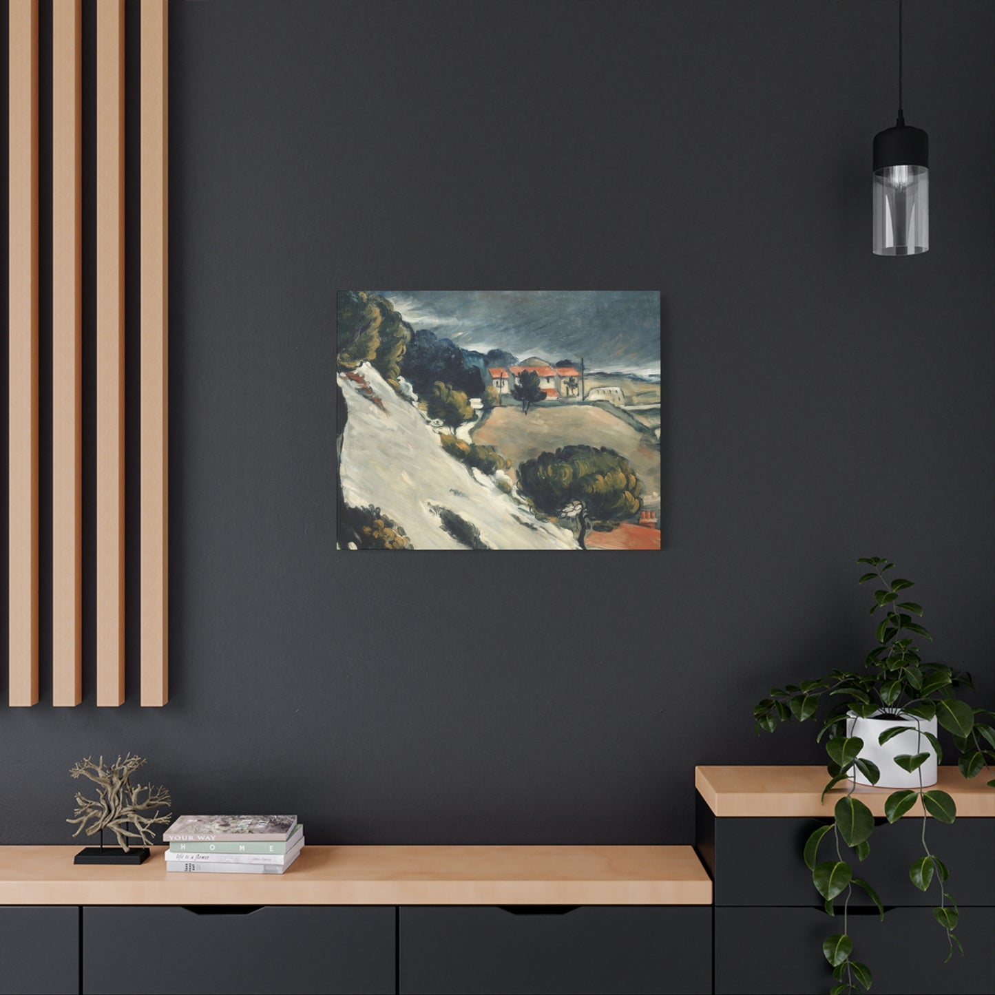 Cézanne, Paul - L’Estaque, Melting Snow (1870) - Canvas Block, unframed