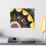 Obsidian Grandmothers Mandala - Acrylic Block