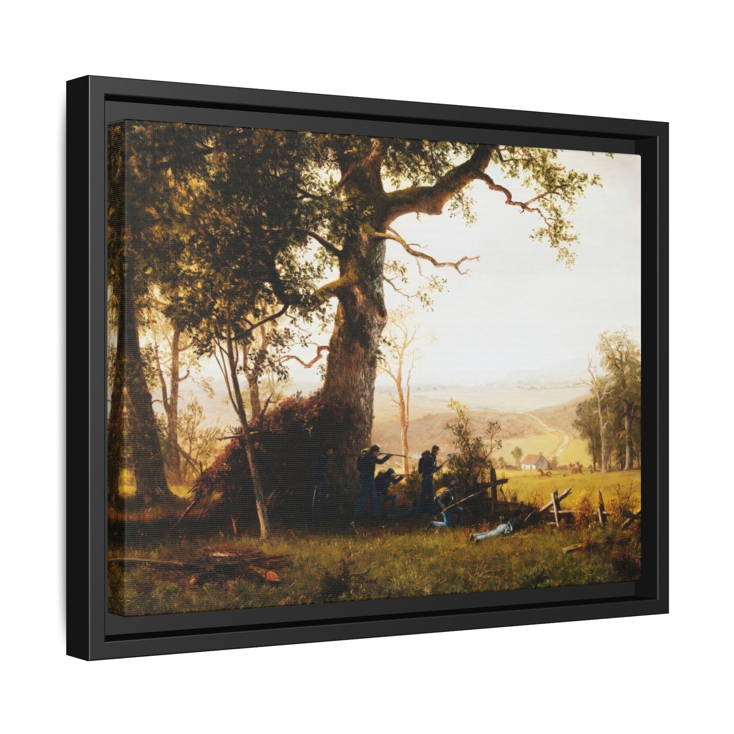Bierstadt, Albert -  Guerrilla Warfare (1861) - Matte Canvas, Framed