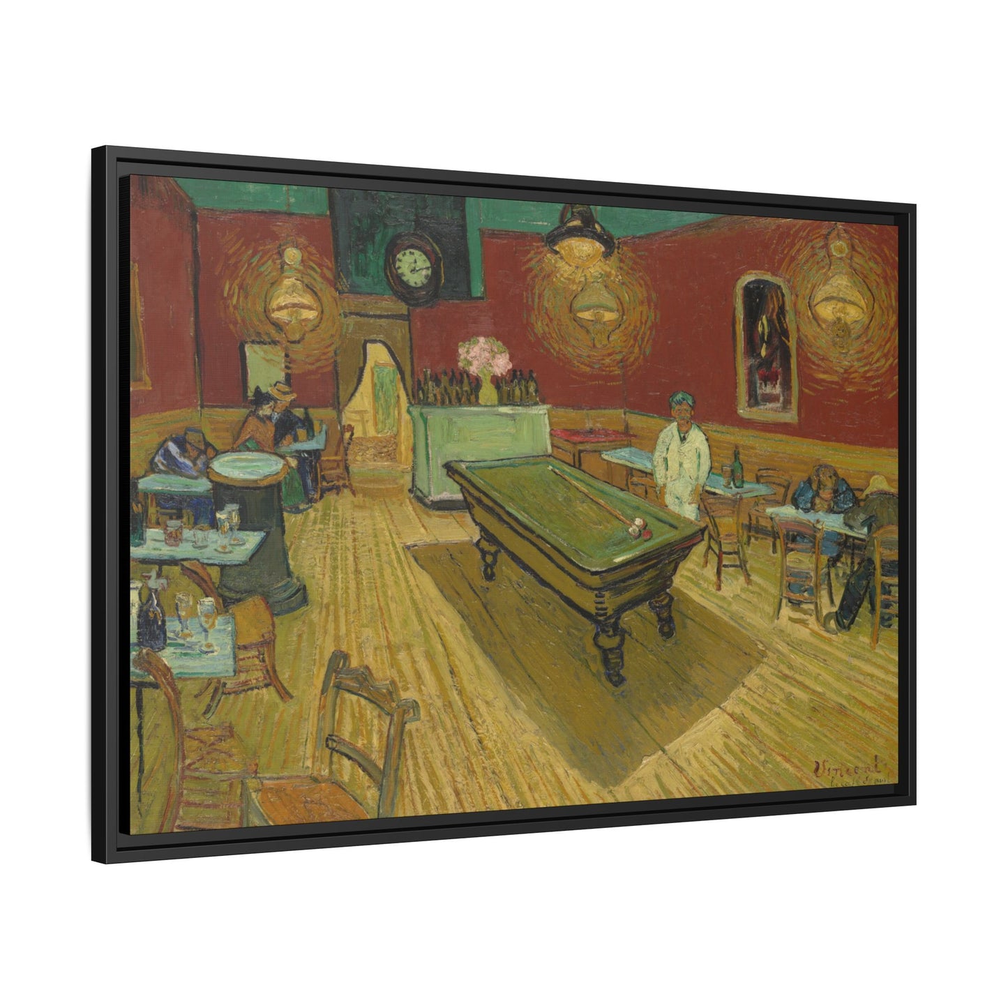 Van Gogh, Vincent - The Night Cafe (1888) - Matte Canvas, Framed