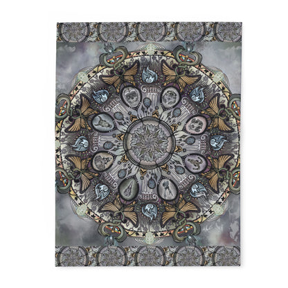 Pacio, Adam - Memento Mori Mandala - Arctic Fleece Blanket