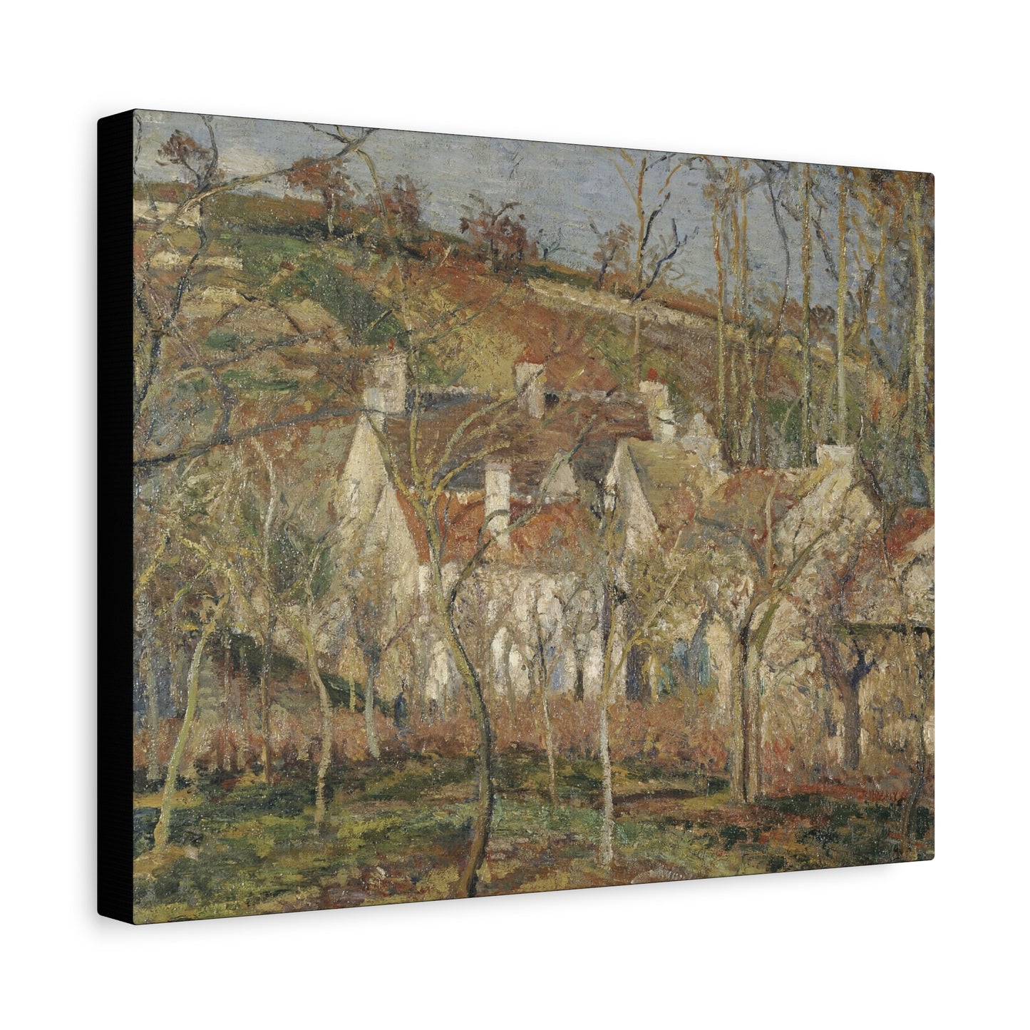 Pissarro, Camille - Red Roofs, Corner of a Village in Winter (1877) - Canvas Block, unframed