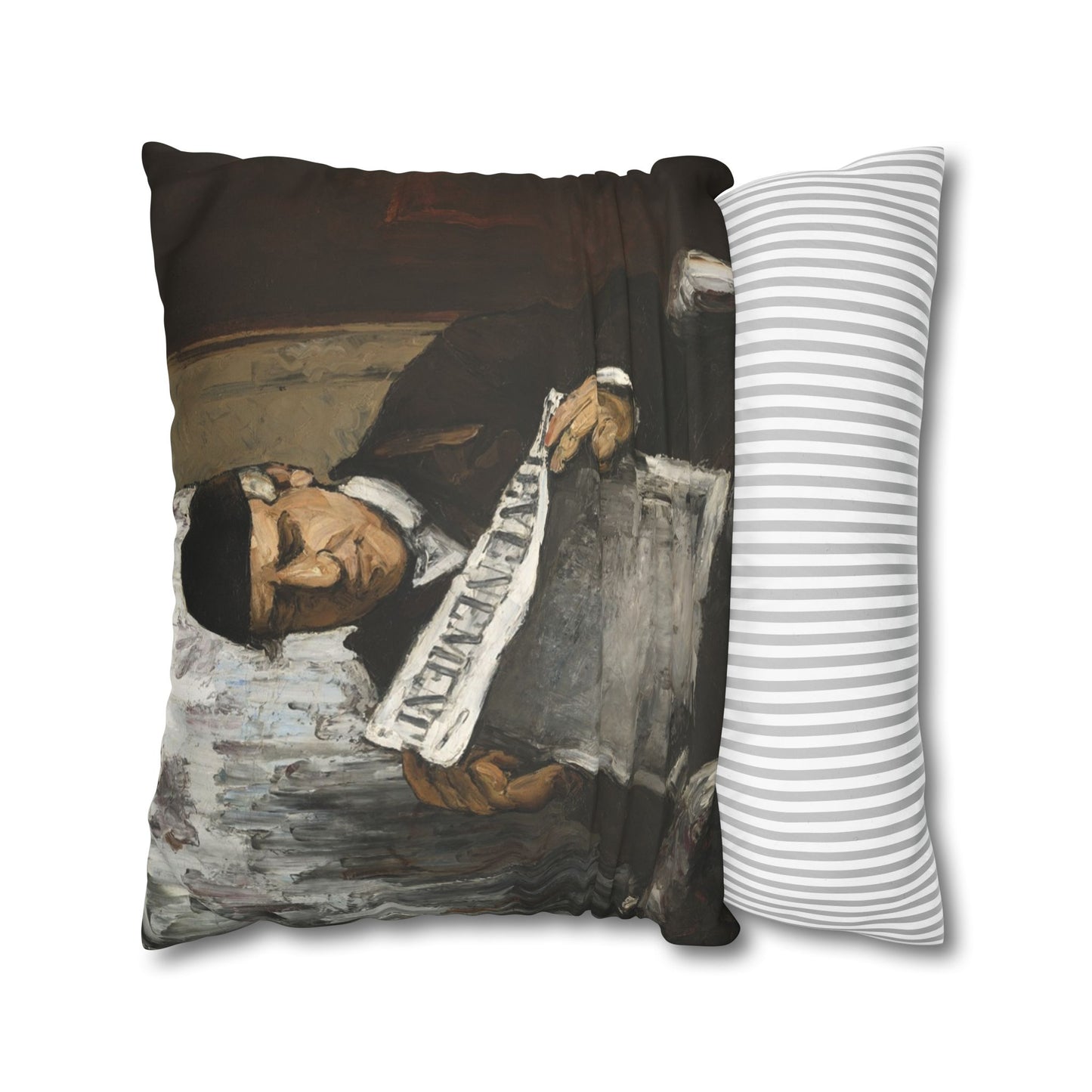 Cézanne, Paul - The Artist’s Father (1866) - Suede Square Pillowcase