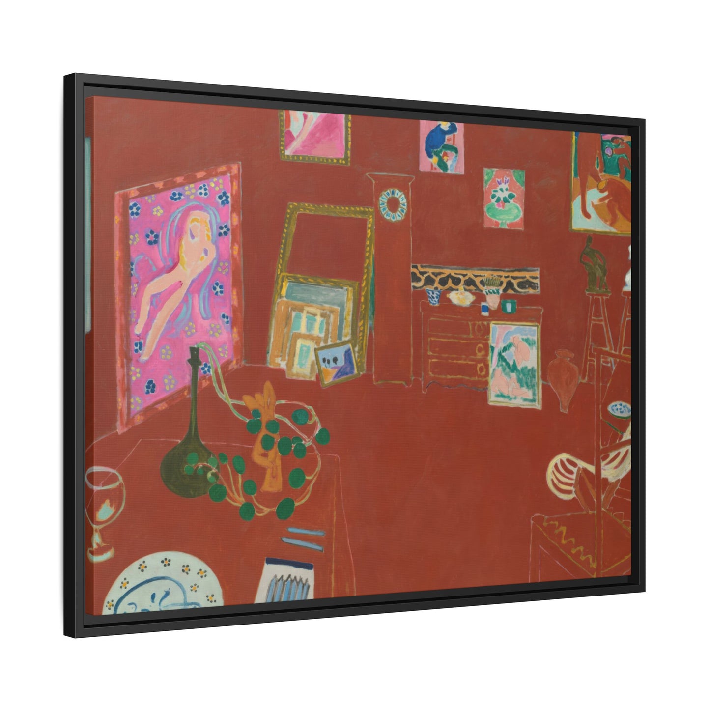 Matisse, Henri - The Red Studio (1911) - Matte Canvas, Framed