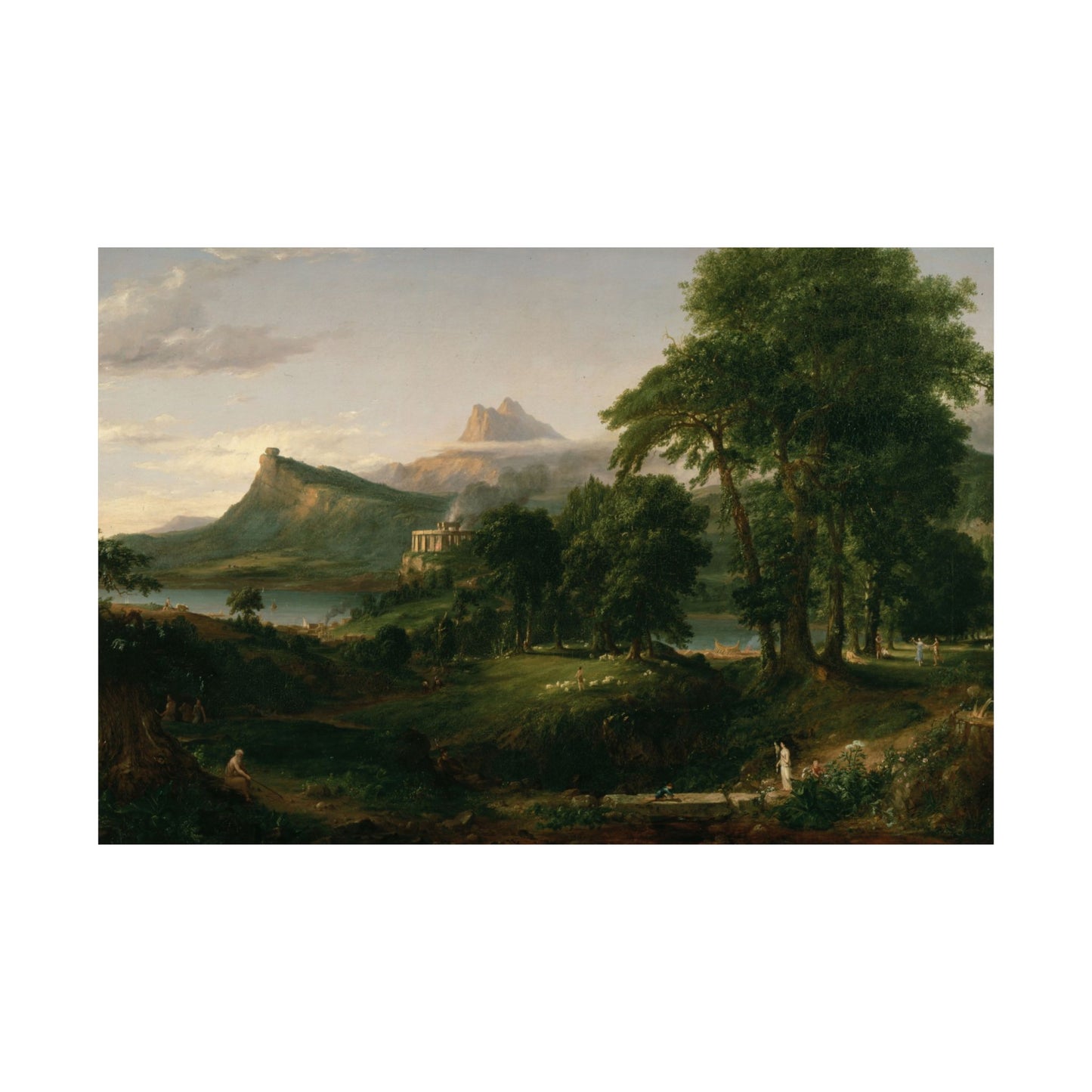 Cole, Thomas - The Course of Empire: The Arcadian or Pastoral State (1836) - Satin Posters
