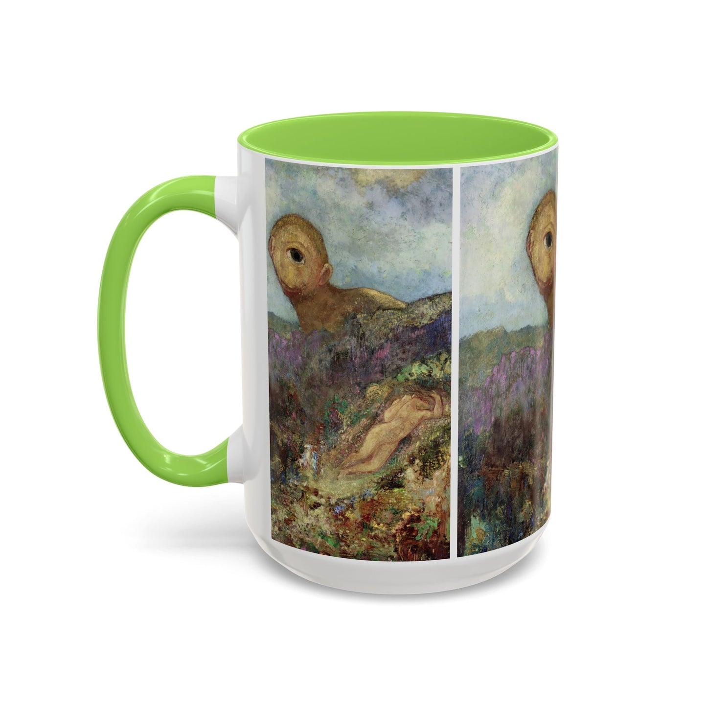 Redon, Odilon - The Cyclops (1914) - Colorful Accent Mugs