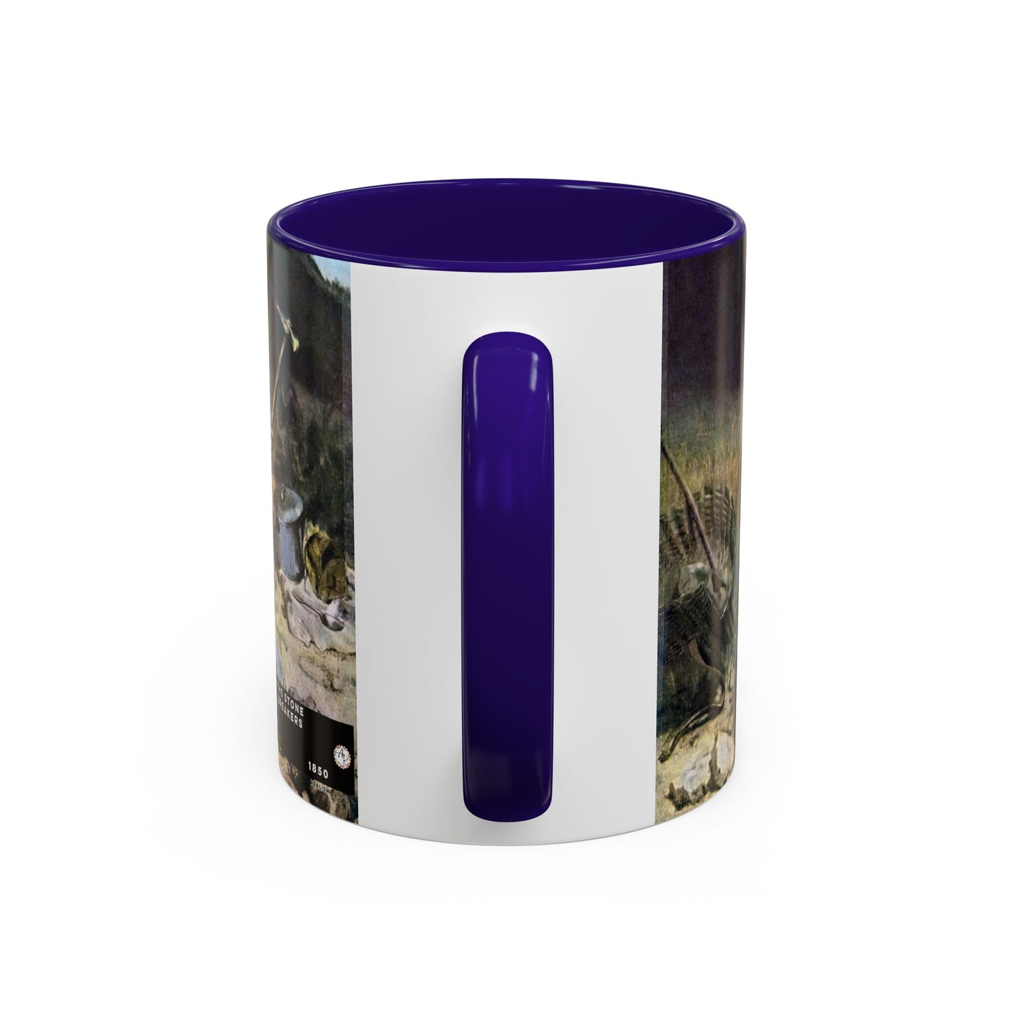 Courbet, Gustave - The Stone Breakers (1850) - Colorful Accent Mugs
