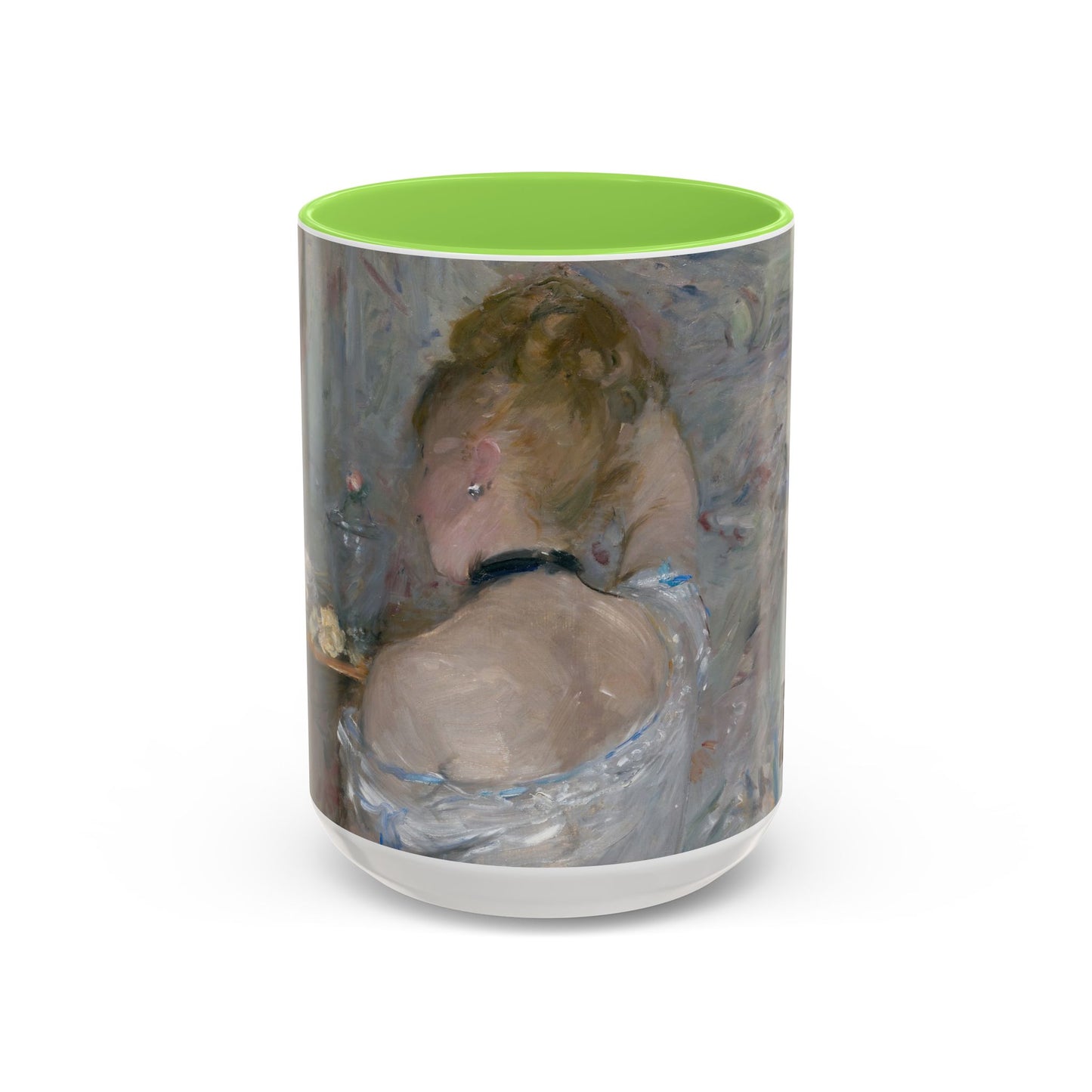 Morisot, Berthe - Woman at Her Toilette (1880) - Colorful Accent Mugs
