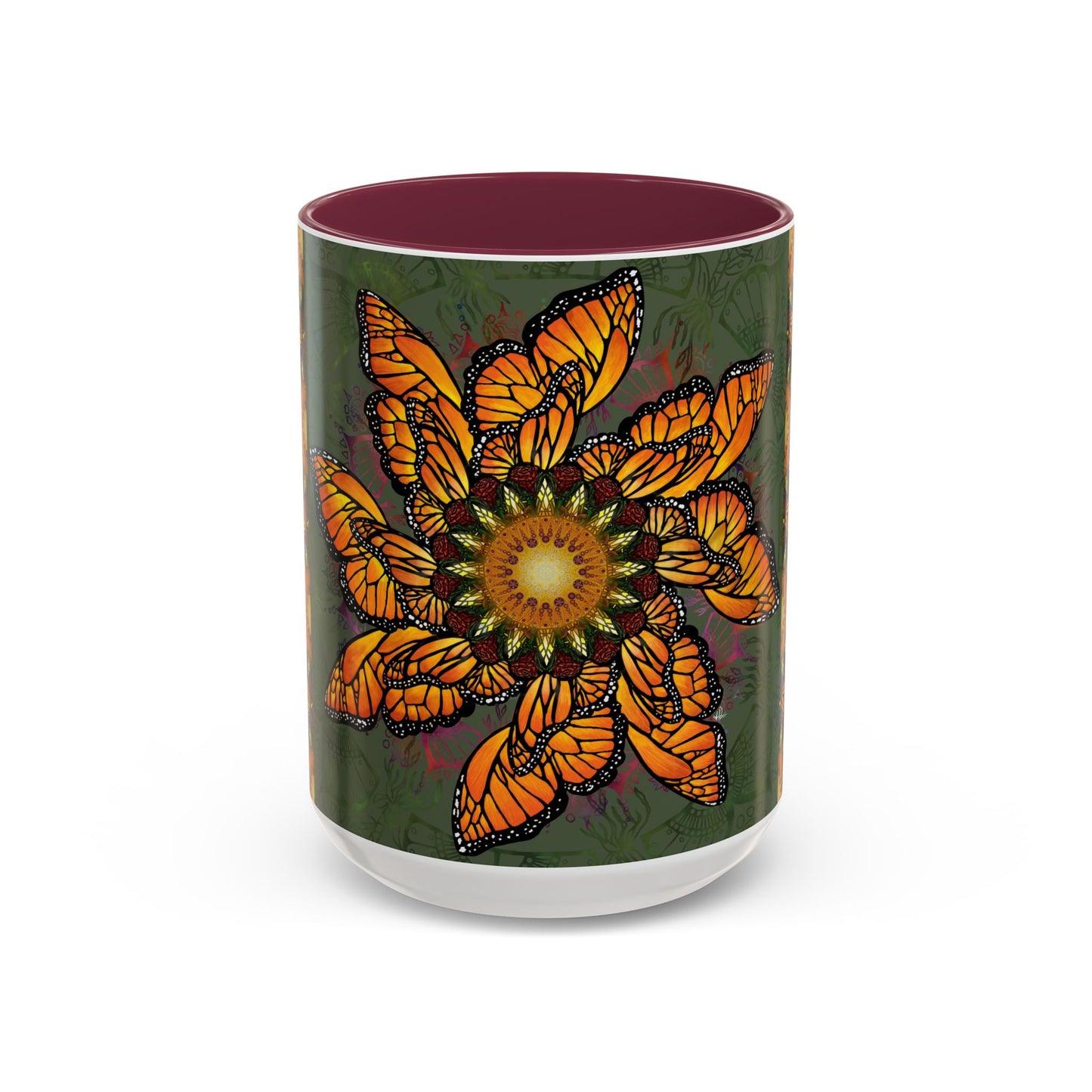 Pacio, Adam - Monarch Butterfly Mandala - Colorful Accent Mugs
