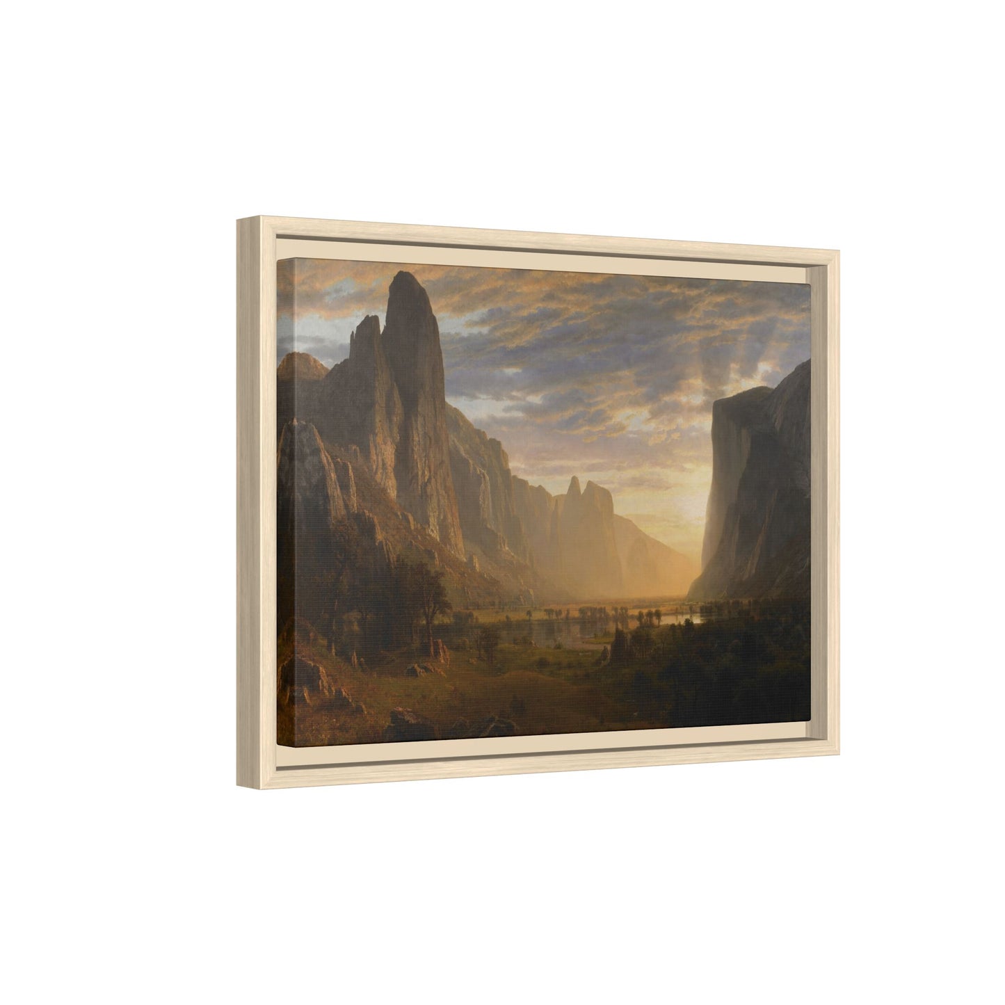 Bierstadt, Albert - Looking Down Yosemite Valley (1865) - Matte Canvas, Framed