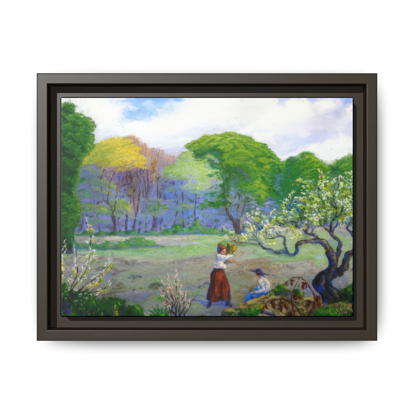 Ranson, Paul - Picking Flowers (1890) - Matte Canvas, Framed