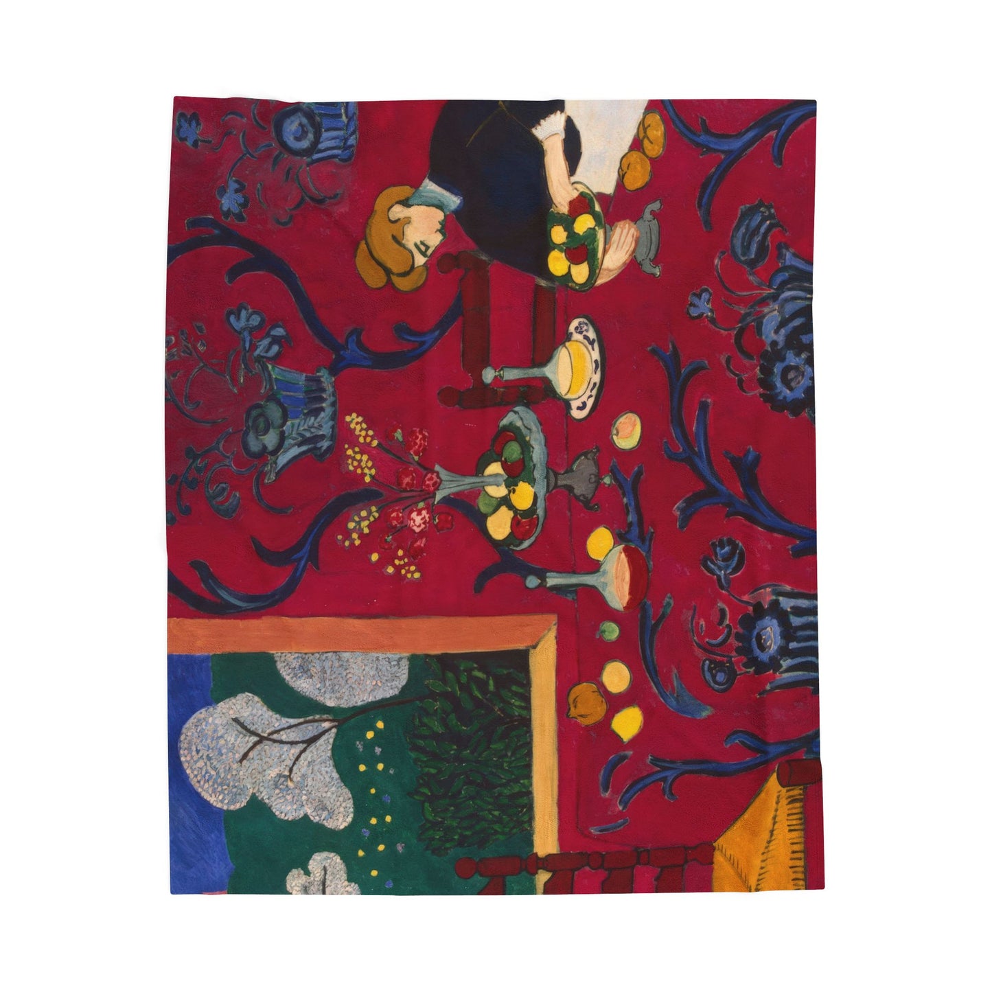 Matisse, Henri - The Dessert Harmony in Red (1908) - Velveteen Plush Blanket