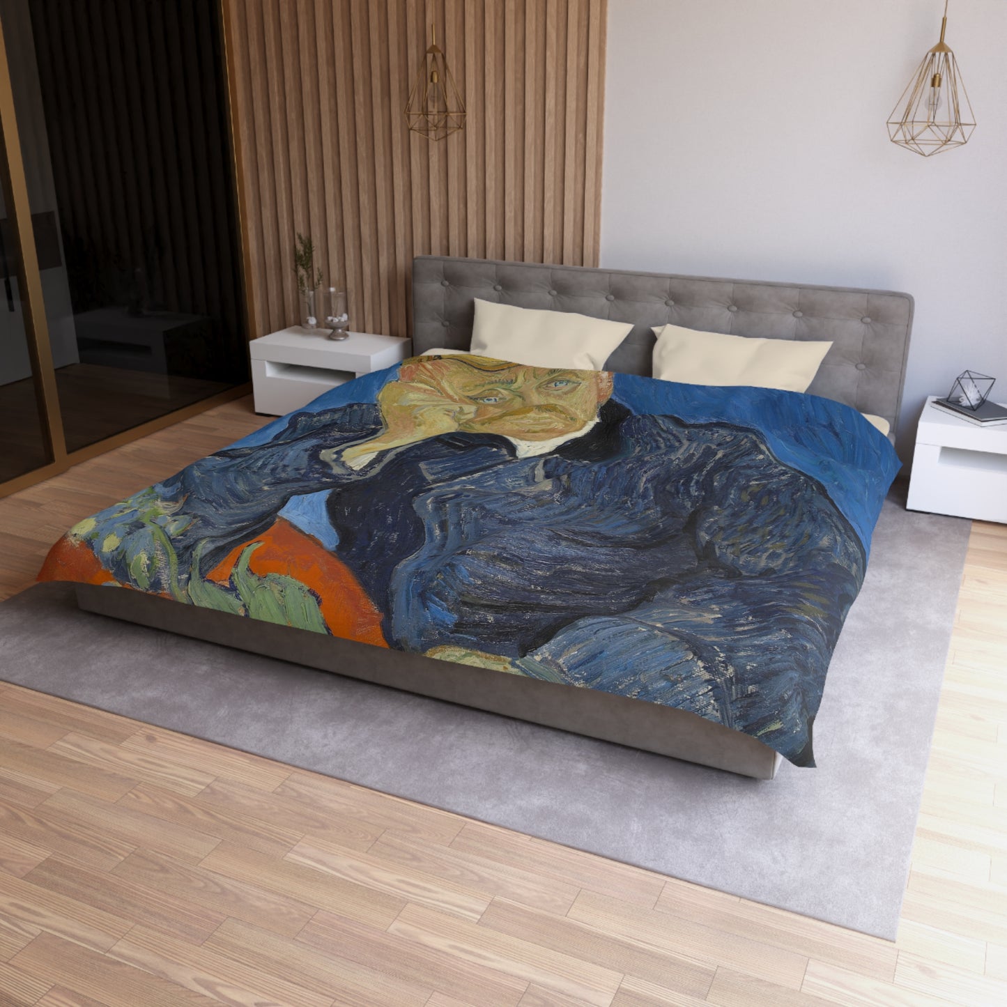Van Gogh, Vincent - Portrait of Dr. Paul Gachet (1890) - Microfiber Duvet Cover