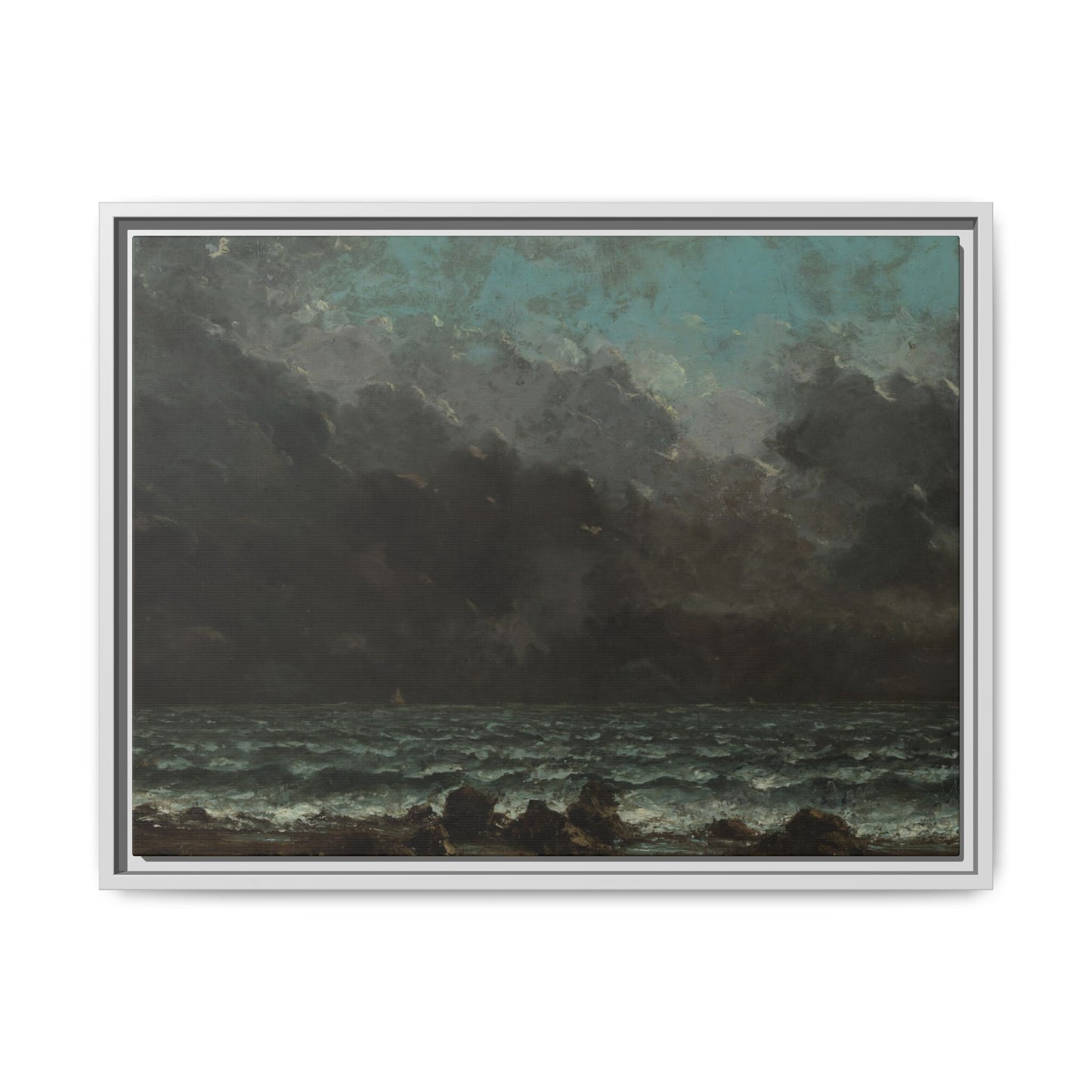 Courbet, Gustave - The Sea (1865) - Matte Canvas, Framed
