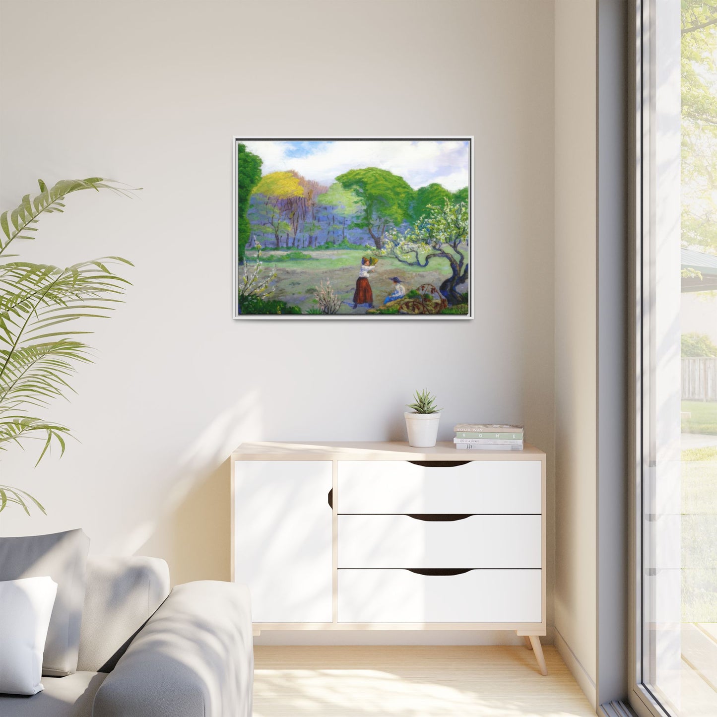 Ranson, Paul - Picking Flowers (1890) - Matte Canvas, Framed