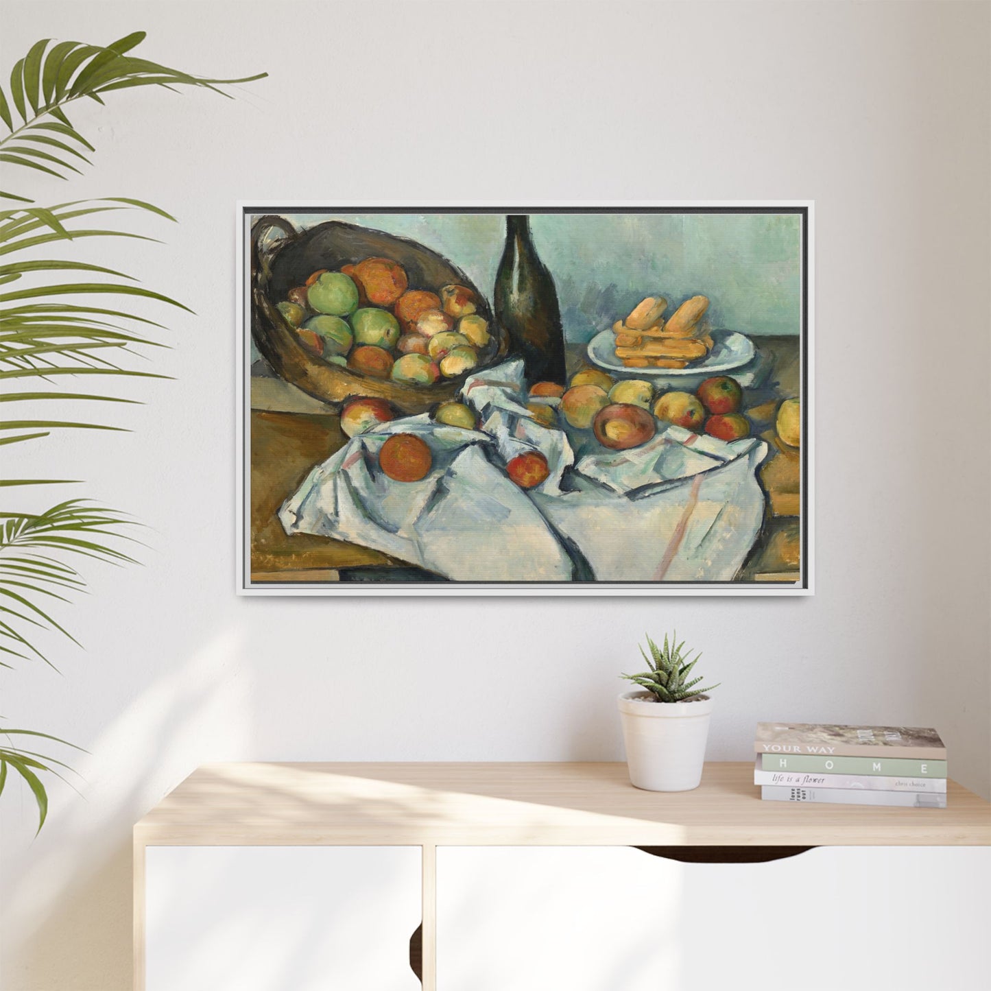 Cézanne, Paul - Basket of Apples (1893) - Matte Canvas, Framed