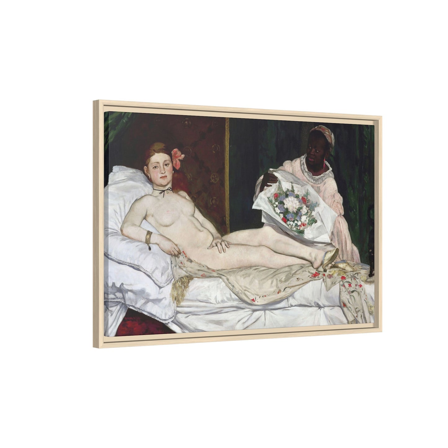 Manet, Édouard - Olympia (1870) - Matte Canvas, Framed