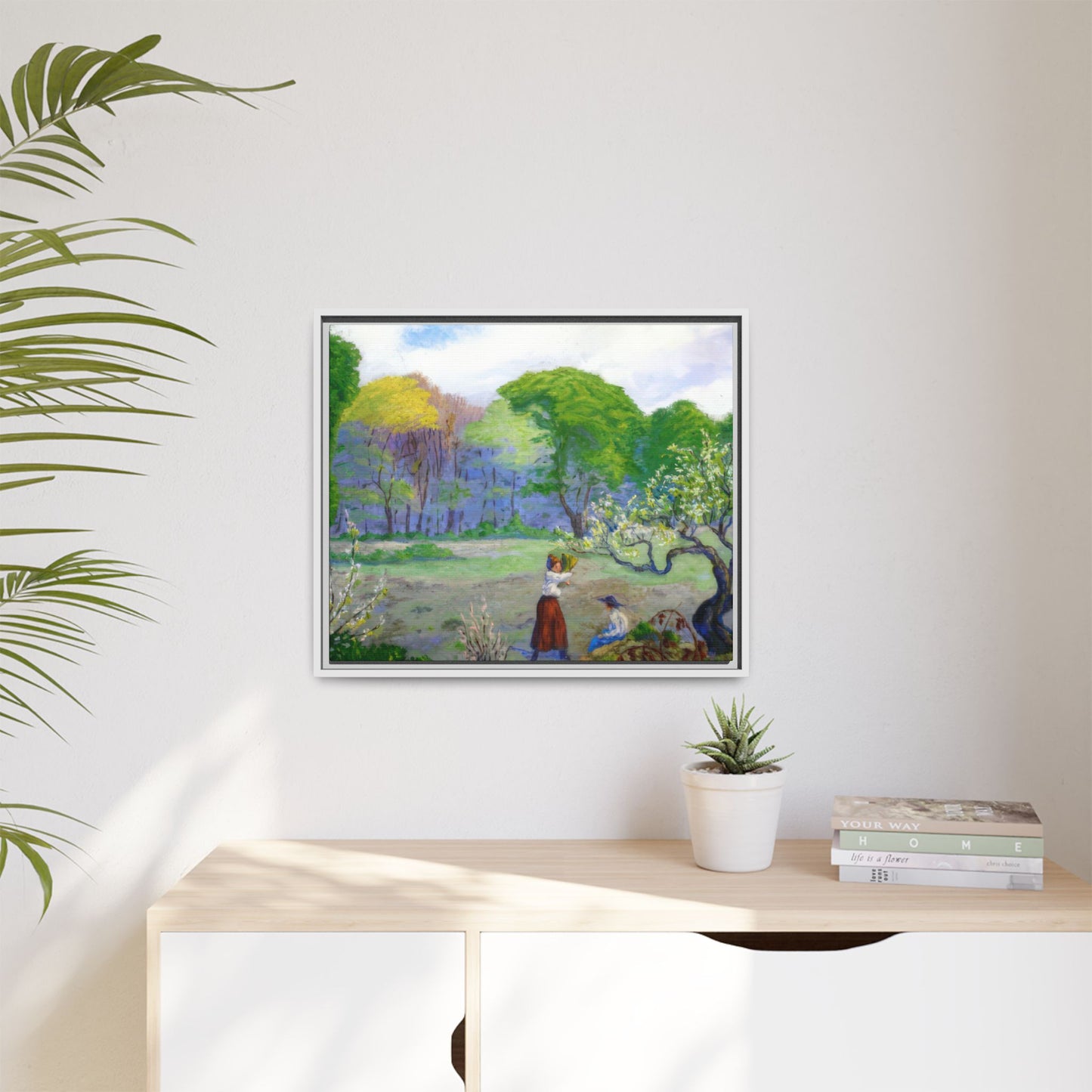 Ranson, Paul - Picking Flowers (1890) - Matte Canvas, Framed