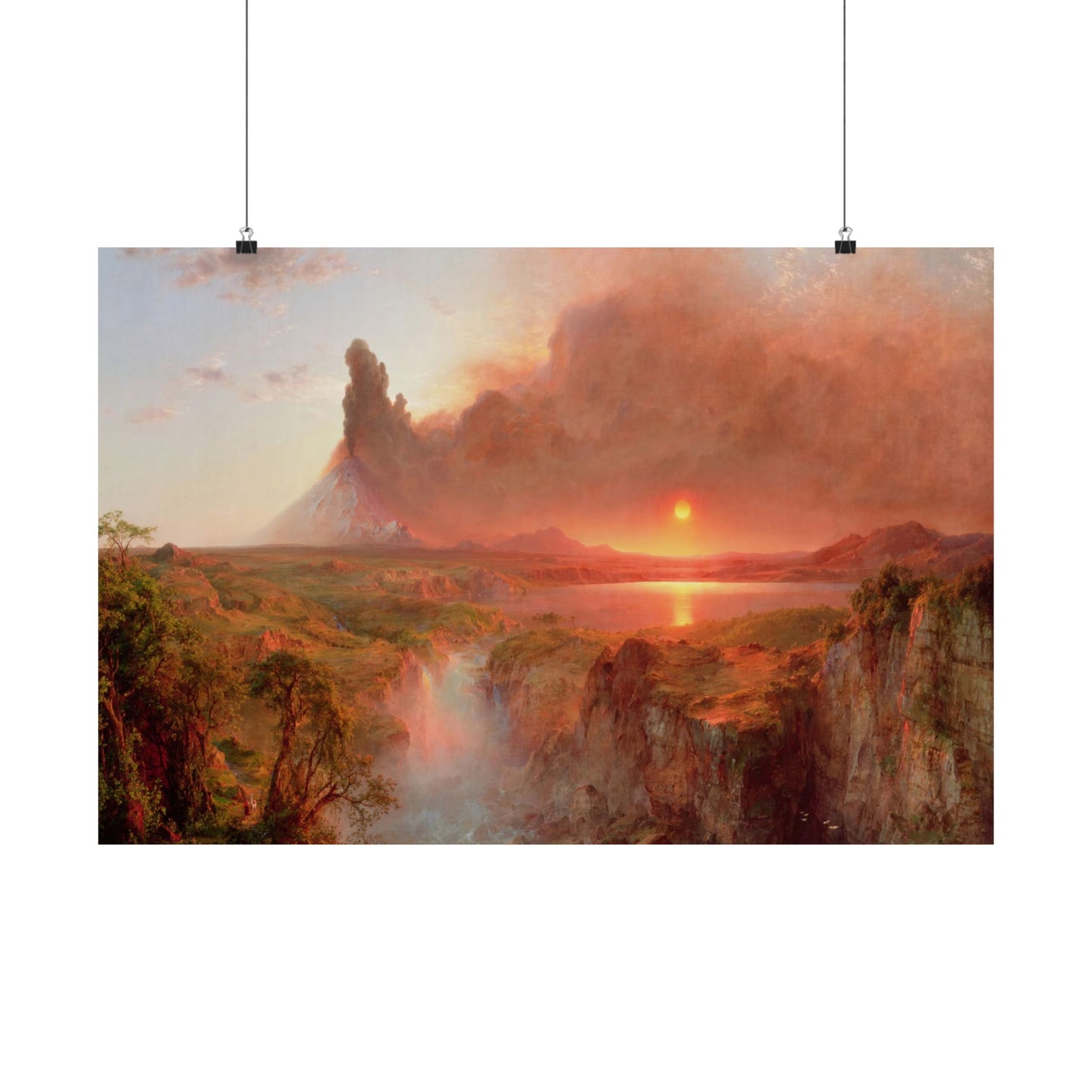 Church, Frederic Edwin - Cotopaxi -Eruption (1862) - Satin Posters