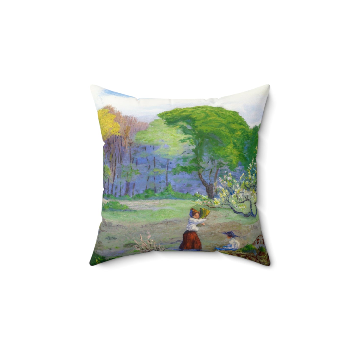 Ranson, Paul - Picking Flowers (1890) - Suede Square Pillow