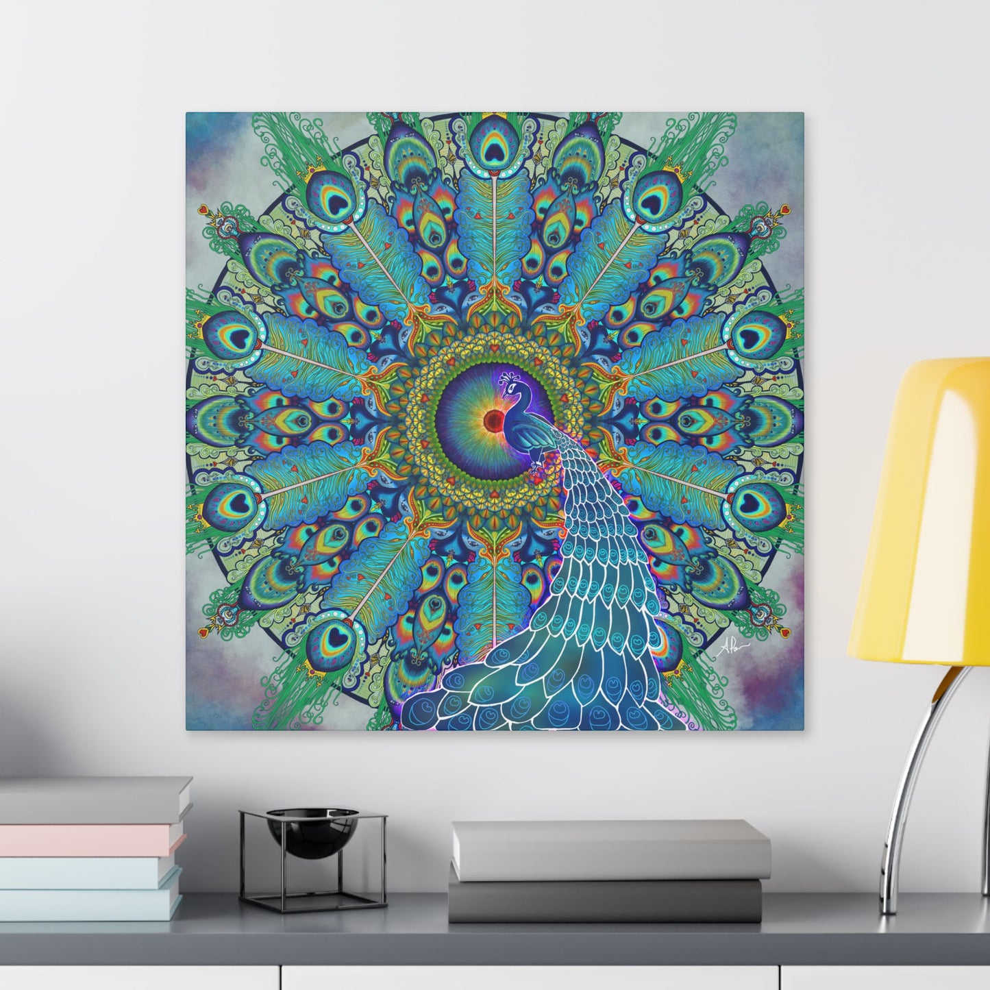 Melek Taus Mandala - Canvas Block