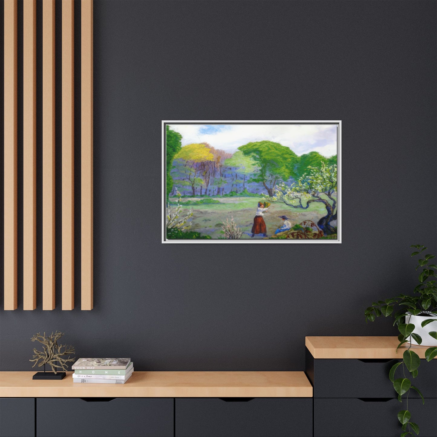 Ranson, Paul - Picking Flowers (1890) - Matte Canvas, Framed