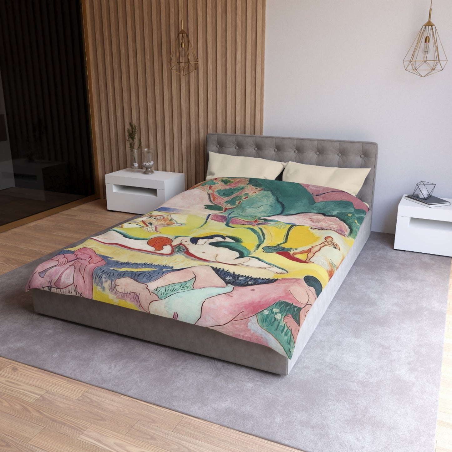 Matisse, Henri - The Joy of Life (1905) - Microfiber Duvet Cover